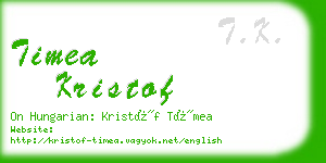 timea kristof business card